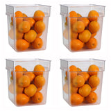 Commercial Clear Transparent Plastic PC Food Storage Container, Square