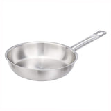 Professional Stainless Steel Fry Pan with Aluminum-Clad Bottom