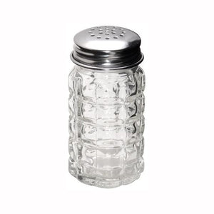 2 oz Glass Retro Style Salt and Pepper Shaker with Stainless Steel Cap