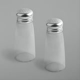 3 oz. Round Glass Salt and Pepper Shaker with Stainless Steel Top