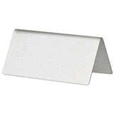 3" x 1 1/2" Double Sided Stainless Steel Table Tent Sign