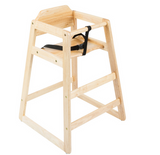 Stacking Restaurant Wooden Pub Height High Chair - Assembled