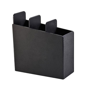 Commercial Black 3-Section Bag and Utensil Holder / Organizer
