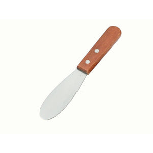 Professional Butter Spreader Stainless Steel Blade 6 Inch with Wood Handle