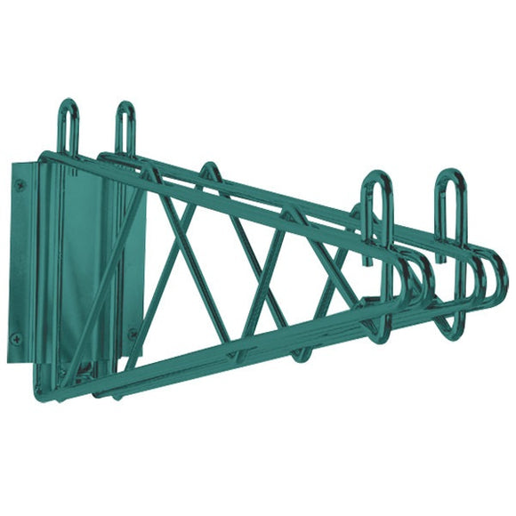 Commercial Epoxy Double Wall Mounting Bracket for Wire Shelves