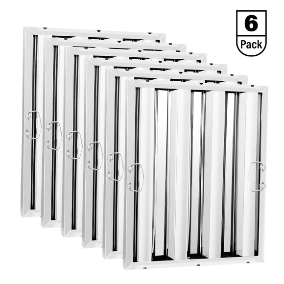 Professional Stainless Steel Hood Grease Filter | Pack of 6 (20
